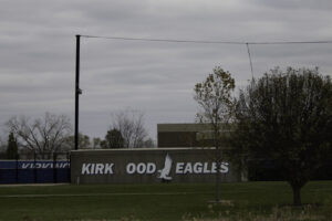 Damaged Kirkwood sign