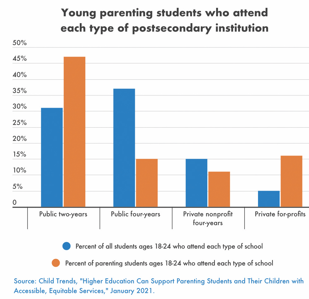 Young parenting students graph