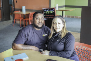 Jerome and Briana Smallwood, owners of Vivian’s Soul Food
