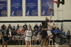 No. 50 Ashley Tull goes up for a layup
