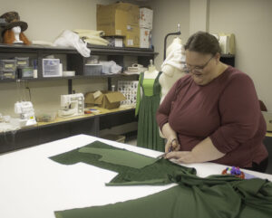 Costume designer Emily Ganfield