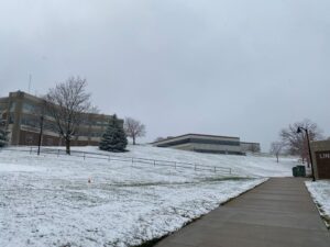 Snow covers Kirkwood’s main campus
