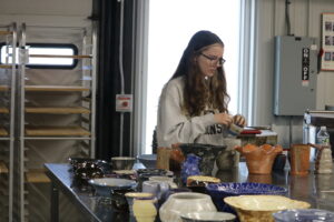 Madison Wassmer, a liberal arts major and ceramics student