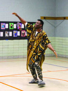 Ivorian student with his cultural dress
