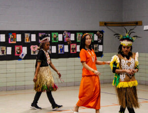 Indonesian students with their cultural dresses