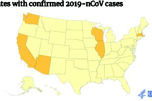 Graphic of United States confirmed Coronovirus cases